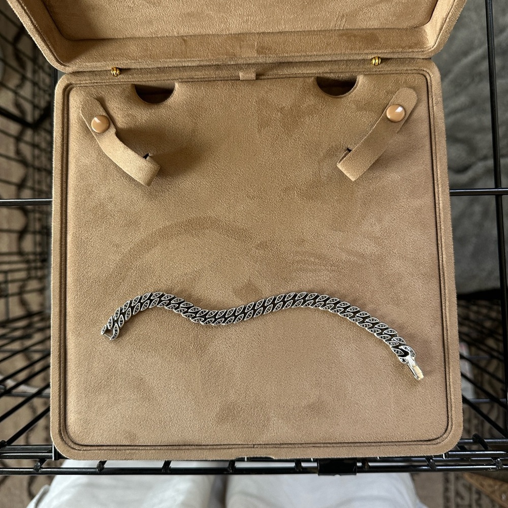 David Yurman Silver Men's Bracelet - Picture 2 of 5